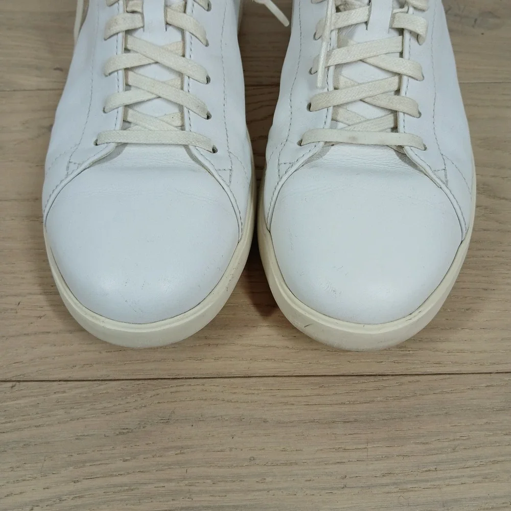 Cole Haan Sneakers Mens 11M White Leather Lace Up Minimalist Clean Aesthetic